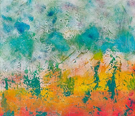 Abstract Image of Indistinct Figures Dancing